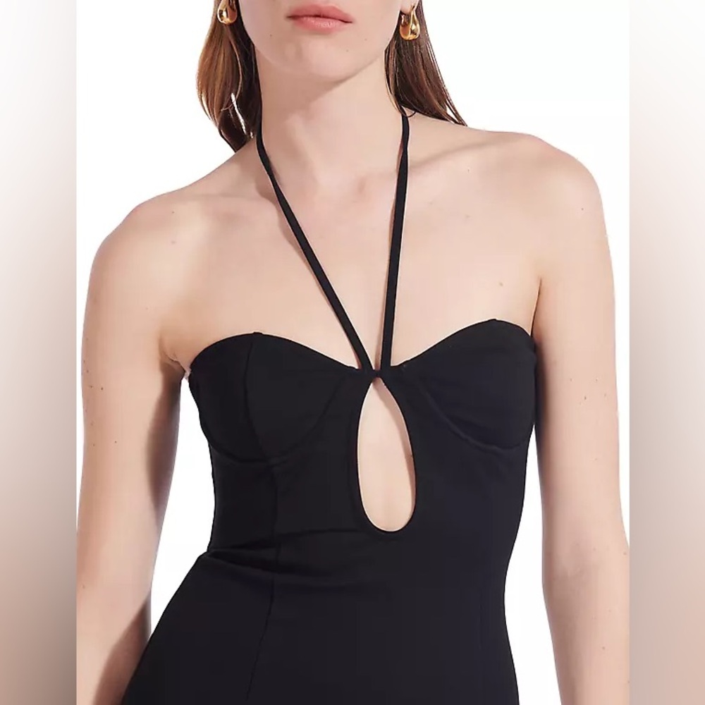 Staud Cut-Out Halter Maxi Dress